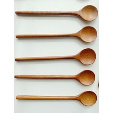 대추나무 우드 디저트 카페 롱티스푼, 15cm 5P세트, 5개