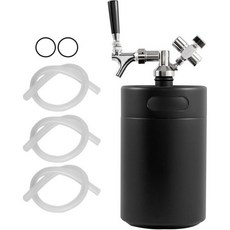 디스펜서 가정용 업소용 맥주 그롤러 탭 시스템 170Oz 5L 미니 케그 304 스테인리스 가압 압력 디스플레이 CO2 조절기 수도꼭지 누출 방지 링 생 홈브루 수제 디스펜서용, 디스펜서 가정용 업소용 맥주 그롤러 탭 시스템 170O