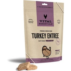 바이탈 에센셜 냉동 말린 생 고양이 사료 토끼 미니 패티 엔트리 3.75온스, 3.50 Ounce (Pack of 1), Turkey, 1개 - 바이탈에센셜토끼