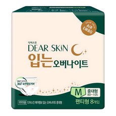 DEAR SKIN 透氣壓紋褲型夜用衛生棉, M(80~105cm), 8片, 1包