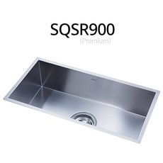 [백조싱크] SQSR900 사각싱크볼 / 구성 : 씽크볼+원터치배수구+와이어바스켓+나무도마, 기본 표면