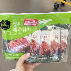 비비고 썰은배추김치 80g x 10 x 1개, 종이박스포장