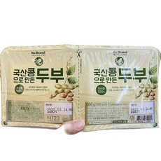 노브랜드 국산콩 두부, 종이박스포장, 300g, 4개