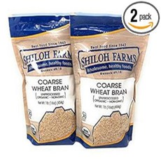 Shiloh Farms 유기농 거친 밀기울 미처리 -- 16온스 - 2봉지 팩 Shiloh Farms Organic Coarse Wheat Bran Unprocessed -- 1, 1개, 0.473l