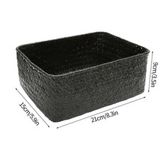 Multipurpose Cosmetic Handmade Rattan Woven Organizers Sundries Storage Basket Container Fruit Deskt, M, L Storage Baskets 2