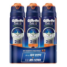 co) 퓨전 프로글라이드 센서티브 2in1 면도젤, 단일상품