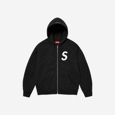 슈프림 S 로고 집업 후드 스웨트셔츠 블랙 23FW Supreme S Logo Zip Up Hooded Sweat셔츠 Black 23FW