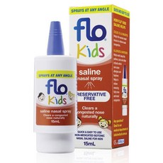 Flo 호주 직배송 어린이 코막힘 Kids Saline Spray 15ml 2팩, 1개