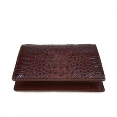  [연우] [YEUNWOO] 악어무늬 패턴 소가죽 남성 반지갑 