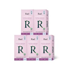Rael 유기농 순면 탐폰, 라이트, 12개입, 5개