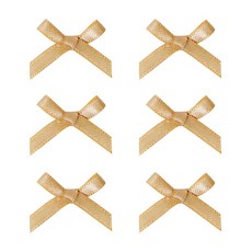 드림팩토리 공단 새틴 미니 리본 장식(소), 1000개, 03 샴페인