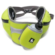  대형견 산책 힙색 그린 1P 애견 물병 배변봉투 파우치 