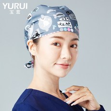 캐주얼 수술모자 남성 여성 의사 간호사모자 수술실 치과 미용원 작업모자 카고 플라워 프린트 조롱박모자