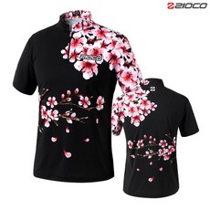 [지오코] ZST-1006/2006 벚꽃BL 블랙 볼링티 고기능성 커스텀 단체 티셔츠 주문제작상품