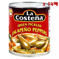 라코스테냐 그린 피클드 할라피뇨 페퍼, 737g, 14개