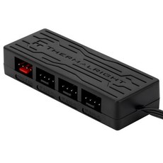 Thermalright 팬 ARGB 허브 x 8 ARGB/PWM 컨트롤러 SATA 전원 지원 8그룹 8포트 PC PWM 팬/ARGB 조명 허브팬 허브x8, FAN HUB X4
