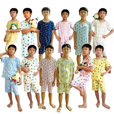 꿀잠보장 피치원단 17칼라 너무부드러운 아동잠옷 반팔반바지 잠옷 도형무늬 강아지무늬 캐릭터잠옷