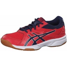 Asics Upcourt 3Gs Unisex 아동용 스쿼시 신발 빨간색 (Red Alert / Indigo Blue 600) 4 UK (37.5 EU)