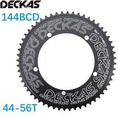 Deckas 144BCD 라운드 체인링 고정 기어 픽시 트랙 자전거 44 46 48 50 52 54 56 56T 체인휠 144 bcd 치아 1/2*1/8, [08]