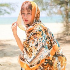 여름자외선차단여행에스닉해변스카프대형숄망토히잡