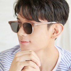 멜라크메 남여공용 뿔테 사각 브라운 선글라스