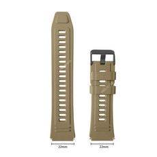 MELANDA 오리지널 스트랩 시계 밴드 너비 22mm K56Pro, [03] Khaki, [01] 22mm, 1개