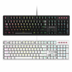 마이크로닉스 MANIC EX580L 게이밍 기계식 키보드 화이트 갈축