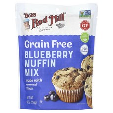 Bob's Red Mill 곡물 무함유 블루베리 머핀 믹스 아몬드 가루 함유 255g(9oz), Bob's Red Mill 곡물 무함유 ..., 255g, 1개