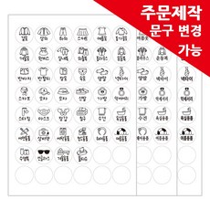 봉봉북스 주문제작 수납장 서랍 옷장 장난감정리 정리정돈 스티커, 01손글씨, 01주문제작형, 화이트방수지