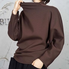 벅시루 여성 메리 중앙절개 가오리 속기모 터틀넥