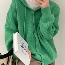 초록색가디건