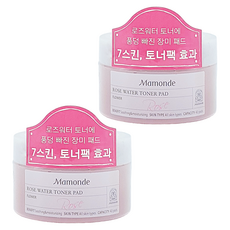 마몽드 로즈워터 토너 패드 40매 1+1 장미수 닥토 7스킨 피부진정, 2개