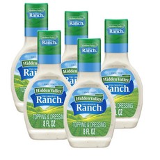 히든벨리 오리지널 랜치 샐러드 드레싱 앤 토핑 Hidden Valley Original Ranch Salad, 5개, 237ml