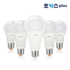 포커스 플러스 LED 벌브 전구 8W 10W 12W 14W 20W 전구색 주광색, 1개, 포커스 LED벌브 8W 전구색(노란빛)