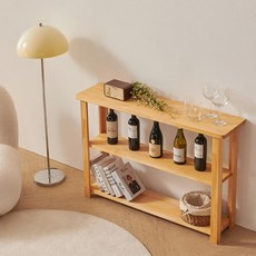 원목 슬림 3단 수납 선반 콘솔 테이블 꽃집소품 텃밭가꾸기 장식장 정리대