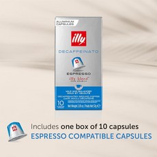 Illy 에스프레소 1인용 커피 호환 캡슐 100% 아라비카 원두 시그니처 이탈리아 블렌드 Classico 디카페인 미디엄 로스트 10개 (1팩), Illy 에스프레소 1인용 커피 호환 캡슐 100% 아