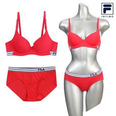 휠라 브라 드로즈 언더웨어 세트 FI4BAA6442F_SETDR_RED