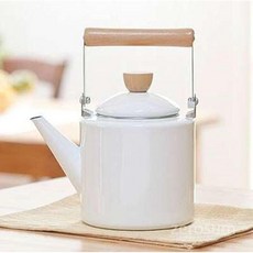 철제 감성 주전자 빈티지 커피 녹차 포트, 1개, D. 화이트 2.4 리터