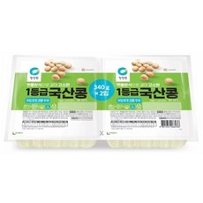 청정원 1등급 국산콩 두부(부침/찌개겸용) 340G x 2입 1개 (신선식품), 2개