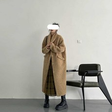 리얼 양털 양모 시어링 퍼 뽀글이 후리스 롱 무스탕 코트