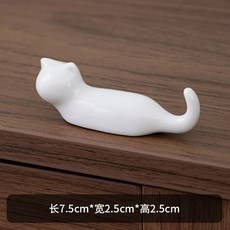 세라믹 언더글레이즈 젓가락 스타일 식기 브래킷 귀여운 베개 받침대 고양이 거치대 스푼, A, 1개