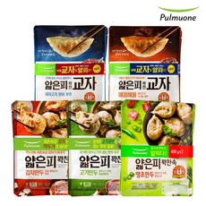 풀무원 얇은피만두 6종 골라담기 8봉구성, 얇은피만두 교자고기x2 매콤해물x2 김치x2 고기x2/.