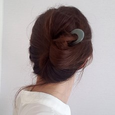 모던 아크릴 비녀 뒤꽂이 올림머리핀 헤어핀 3color