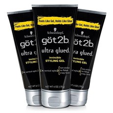 [미국] 697905 Got2b Ultra Glued Invincible Styling Hair Gel 6 Ounce (Pack of 3), 3팩