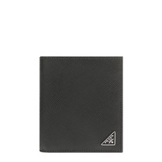 [프라다]20FW 2MO004 QHH F0002 블랙 사피아노 삼각로고 반지갑