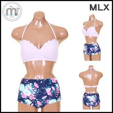 OP 여름 (MLX) 여자 브라탑 하체통통 가슴커보이는비키니 AA컵비키니 뱃살커버수영복, OP 본상품선택