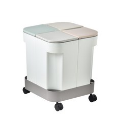 스탠드분리수거함 원룸분리수거함 가정용 캐리어 재활용 휴지통 40L 48L, 4칸중호(정사각형)