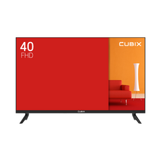 큐빅스 40인치 FHD TV 101cm LED TV 스탠드형 벽걸이 가능 자가 설치 방문 설치, 스탠드형 방문설치