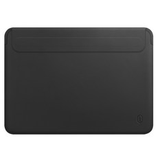 스킨프로 2세대 맥북 가죽 슬리브 파우치 슬림 노트북 케이스 삼성 갤럭시북 LG그램 MS서피스 레노보 인텔 13인치 13.3인치 16인치, 스킨프로3(거치대용), 블랙