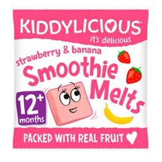 Kiddylicious 키딜리셔스 스트로베리 앤 바나나 스무디 멜트 12개월이상 6g 4팩, 4세트